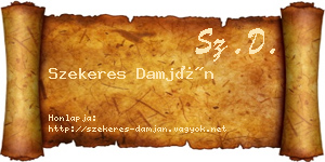 Szekeres Damján névjegykártya